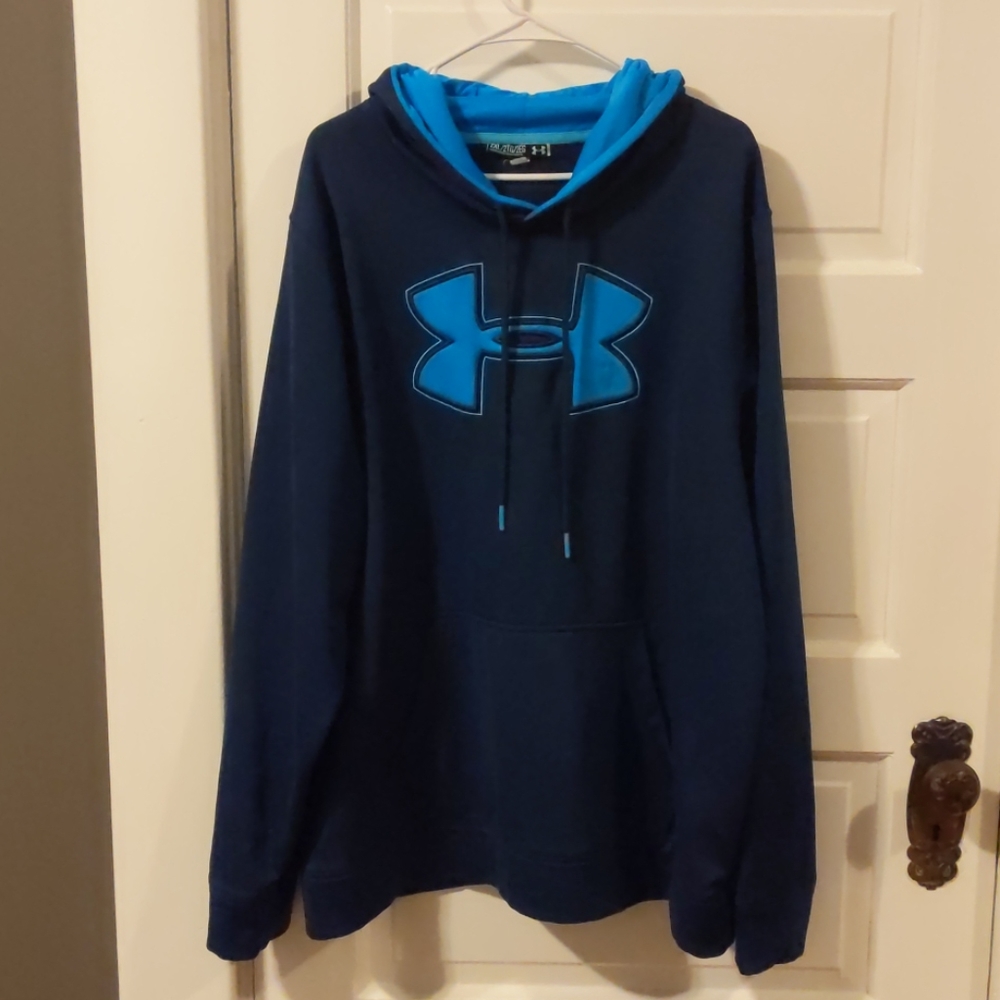 Men's 2XL Under Armour Blue Hooded Sweater